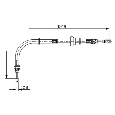 Billede af Håndbremsekabel BOSCH 1 987 482 710