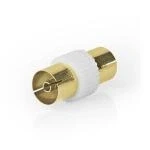 Billede af Satellit &amp; Antenne adapter Coax Hun Nikkelplateret 75 Ohm Lige Metal / Plastik Hvid 1 stk. Window Box