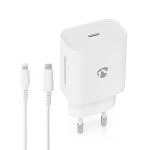 Billede af Vægoplader Hurtigopladningsfunktion PD3.0 20W 1.67 A / 2.22 3.0 Antal output: 1 USB C Lightning 8 Pin (Loose) kabel 1.0 m 20 W Automatisk Valgt Spænding