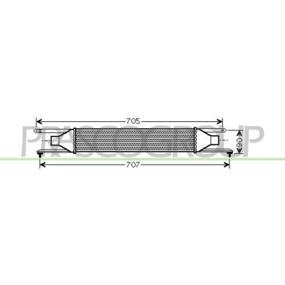 Billede af PRASCO FT342N002 Intercooler FIAT: Punto III Hatchback