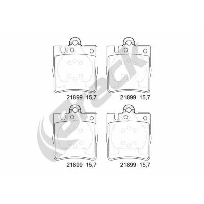 Billede af BRECK 21899 00 702 20 Bremseklodser Forberedt til slidindikator MERCEDES BENZ: CLK Coupe, C klasse Sedan, E Sedan