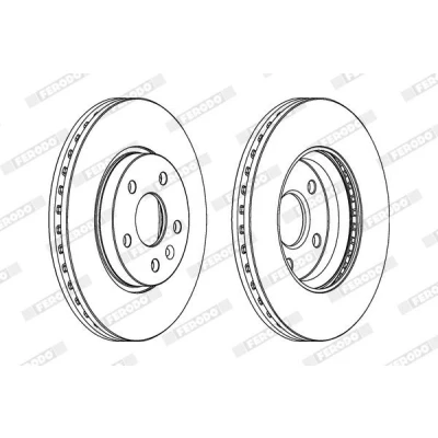 Billede af FERODO PREMIER DDF1869C Bremseskiver 276 26 5 ventileret coatet med skruer OPEL: Astra J Sports Tourer, Hatchback, Sedan
