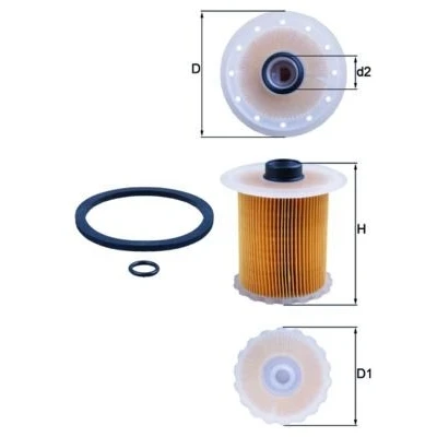 Billede af MAHLE ORIGINAL KX 81D Brændstoffilter Filterindsats RENAULT: CLIO 2, MEGANE 1, Scénic 1