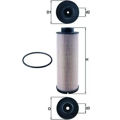 Billede af MAHLE ORIGINAL KX 73/1D Brændstoffilter Filterindsats MAN: TGA