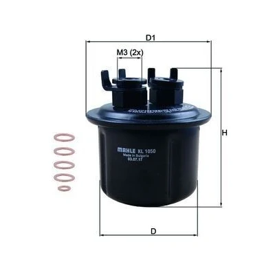 Billede af MAHLE ORIGINAL KL 1050D Brændstoffilter Ledningsfilter HONDA: CIVIC 4 Hatchback, CRX 2