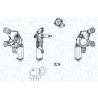 Billede af MAGNETI MARELLI 064013022010 Viskermotor 12 bag AUDI: A6 C6 Avant, Q5, A4 B7 Avant
