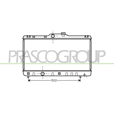 Billede af PRASCO TY082R001 Radiator Aluminium 350 638 16 Loddet køleripper TOYOTA: Corolla VIII Compact, VII VI Liftback