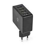 Billede af Vægoplader Hurtigopladningsfunktion 2x 1.0 A / 2.4 Antal output: 4 4x USB Uden Kabel 24 W Single spænding output