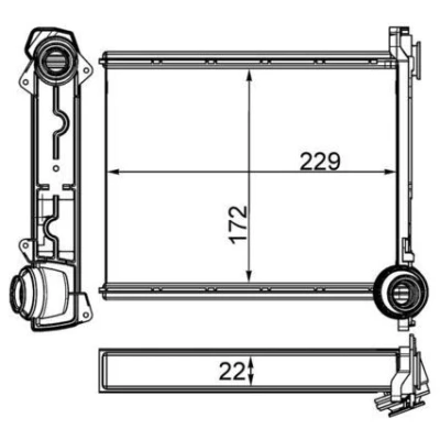 Billede af MAHLE ORIGINAL AH 264 000S Varmeveksler PEUGEOT: 308 I SW, Hatchback, CITROËN: C3 Picasso