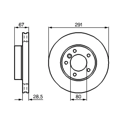 Billede af BOSCH 0 986 478 691 Bremseskiver 291 28,2 5 120,65 ventileret, indvendigt ventileret olieret JAGUAR: XJ Sedan