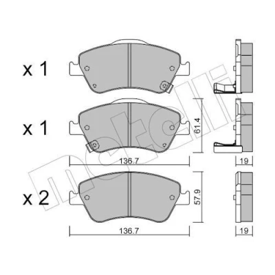 Billede af Bremseklodser METELLI 22 0794 0