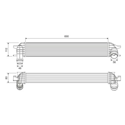 Billede af VALEO 818696 Intercooler Aluminium uden sensor RENAULT: LAGUNA 3 Grandtour