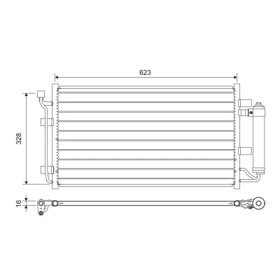 Billede af VALEO 822646 Kondensator med tørrer Aluminium 344