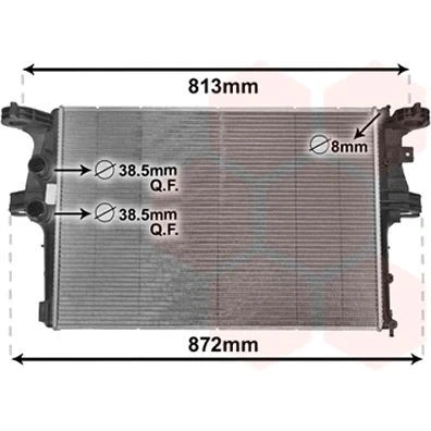 Billede af VAN WEZEL 28002126 Radiator Aluminium 640 440 38 Loddet køleripper IVECO: Daily 6