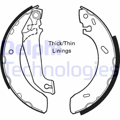Billede af DELPHI LS1617 Bremsebakker 203 38 FORD: Escort 6