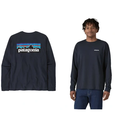 Billede af Patagonia L/S P 6 Logo Responsibili Tee New Navy (NENA) S