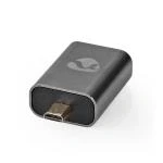 Billede af HDMI Adapter Han / Micro stik udgang Hun Guldplateret Lige Aluminium Metal 1 stk. Cover Window Box
