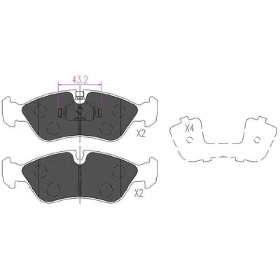 Billede af KAVO PARTS KBP 1004 Bremseklodser OPEL: Kadett E CC, Calibra A, Vectra A Sedan