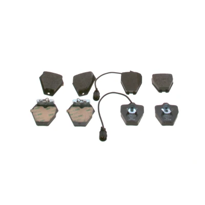 Billede af BOSCH 0 986 494 436 Bremseklodser Low Metallic med indbygget slidsensor anti knirke plade, stempelklips AUDI: A8 D2