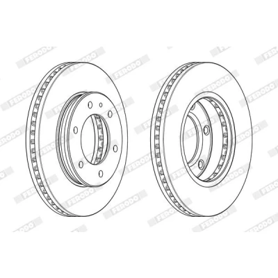 Billede af FERODO PREMIER DDF2462C 1 Bremseskiver 301,5 32 6 139,7 ventileret coatet uden tilbehør FORD: Ranger Mk3
