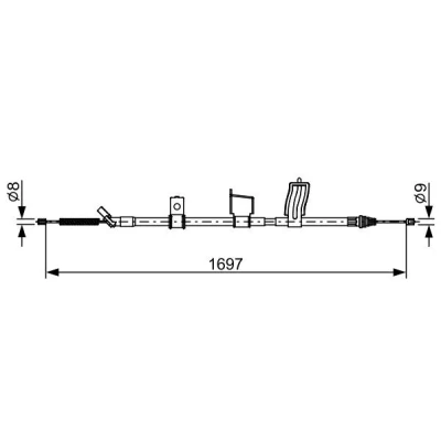 Billede af BOSCH 1 987 482 628 Håndbremsekabel 1697