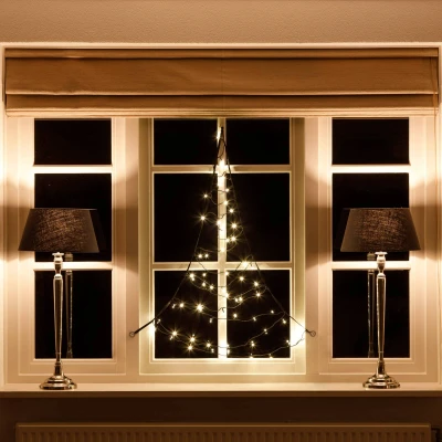 Billede af Fairybell Vindue juletræ 125 cm 60 LED lys Varm hvid
