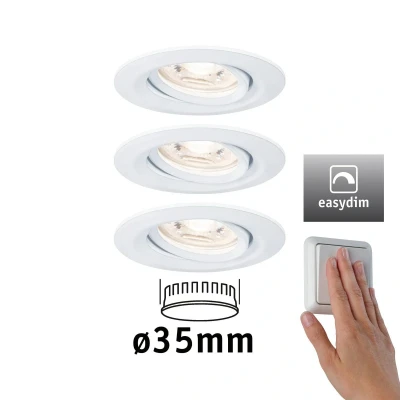 Billede af Paulmann Nova mini Plus LED easydim, 3 stk., hvid