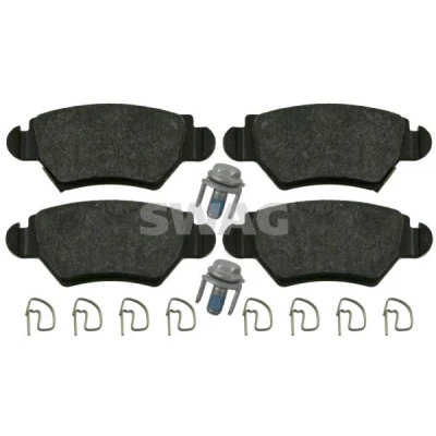 Billede af SWAG 40 91 6445 Bremseklodser bagaksel med akustisk advarsel for slid bremsecaliperskruer, befæstelsesmateriale OPEL: Astra G CC, Zafira A
