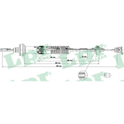 Billede af LPR C0156C Koblingskabel med automatisk justering PEUGEOT: 206 Hatchback