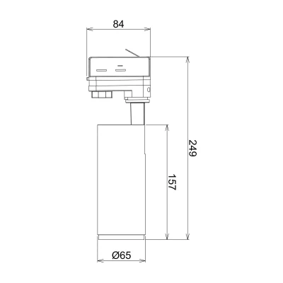 Billede af LED skinnespot Lucea 3 kreds 10W sort