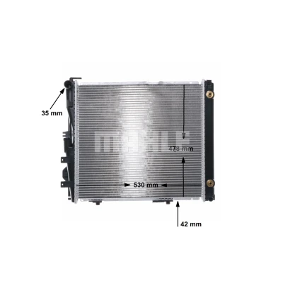 Billede af MAHLE ORIGINAL CR 290 000S Radiator til køretøjer med klimaanlæg, klimaautomatik 530 478 32, 42 Loddet køleripper