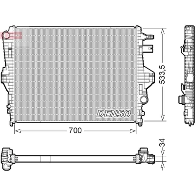 Billede af DENSO DRM32050 Radiator 700 550 34
