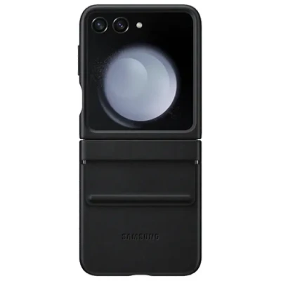 Billede af Samsung Leren Back Cover Sort Galaxy Z Flip 5