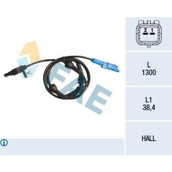 Billede af FAE 78089 ABS Sensor Hall princip 2 1300 PEUGEOT: 407 Sedan, SW, Coupe, CITROËN: C5 III Stationcar, C6 3