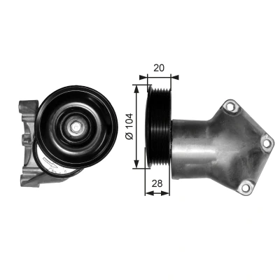 Billede af GATES FleetRunner Micro V Kit T38202 Strammehjul