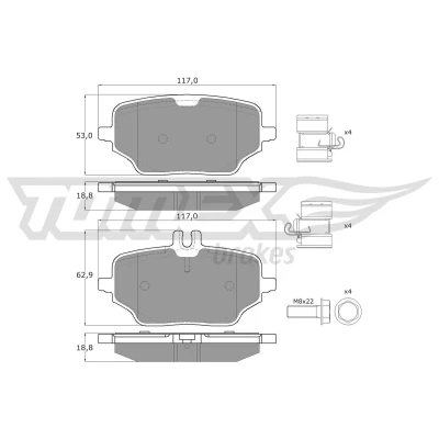 Billede af Bremseklodser TOMEX Brakes TX 60 22