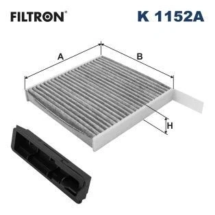 Billede af FILTRON K 1152A Kabinefilter Aktivkulfilter 183 181 25 RENAULT: TWINGO 2, Clio 3, III Grandtour, NISSAN: MICRA 4, Note I