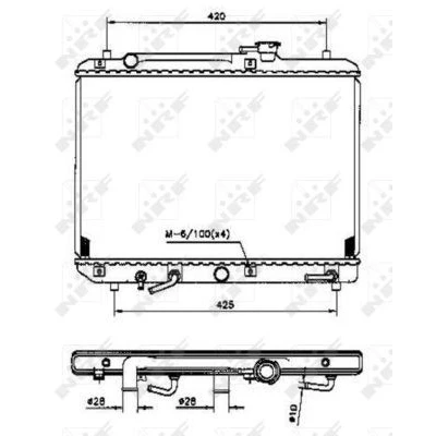 Billede af NRF 53208 Radiator Aluminium 518 350 16 Loddet køleripper