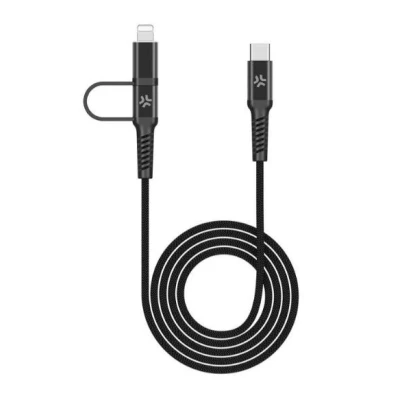 Billede af Celly USB C kabel USBC2IN1BK Sort 1 m 2 Autoudstyr