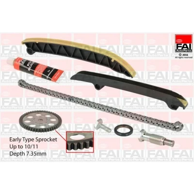 Billede af FAI AutoParts TCK208 Styrekædesæt med pakninger, tandhjul Simplex, Støjsvag kæde VOLKSWAGEN: Golf 6, Polo V Hatchback, SKODA: Fabia 2