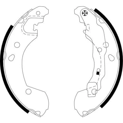 Billede af TEXTAR 91062600 Bremsebakker 203,2 37 med håndbremsegreb NISSAN: MICRA 3, Note I, II Hatchback, RENAULT: CLIO 3