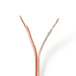 Billede af Højtaler Kabel 2x 1.50 mm² CCA 15.0 m Runde PVC Gennemsigtig Folie