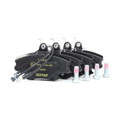 Billede af TEXTAR 2146304 Bremseklodser Inkl. slidadvarselskontakt med bremsecaliperskruer RENAULT: TWINGO 2, CLIO 1, PEUGEOT: 205 II Hatchback