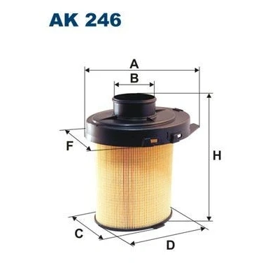Billede af FILTRON AK 246 Luftfilter 193,5 155, 187, 130 Filterindsats PEUGEOT: 405 I Sedan, 205 II Hatchback, 106 CITROËN: Saxo Hatchback