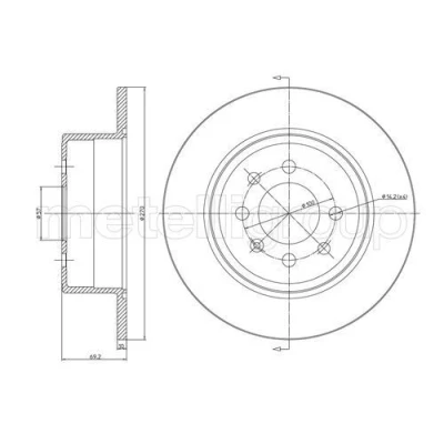 Billede af Bremseskive METELLI 23 0606C