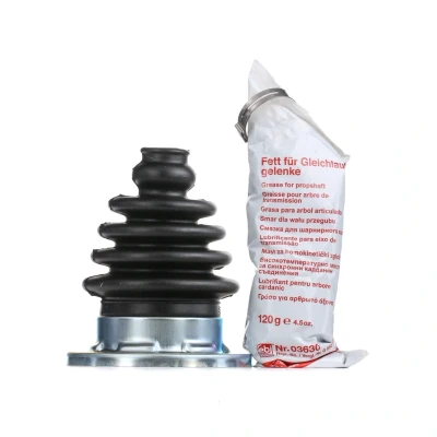 Billede af FEBI BILSTEIN 38333 Drivakselmanchet venstre foraksel, gearkasse monteret Gummi VOLKSWAGEN: Bora Sedan, Golf 4, 4 Variant, SKODA: Octavia 1 Combi