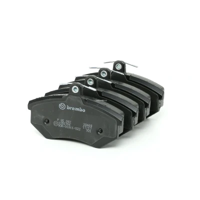 Billede af BREMBO P 85 092 Bremseklodser Ekskl. slidadvarselskontakt med bremsecaliperskruer uden tilbehør AUDI: 80 B4 Sedan, Cabriolet B4, A4 B5 Sedan
