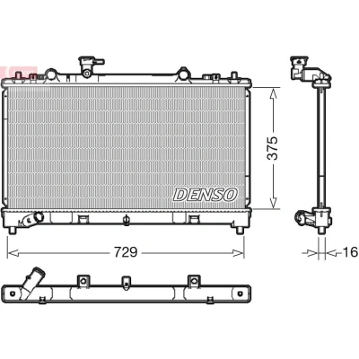 Billede af DENSO DRM44038 Radiator 375 753 16