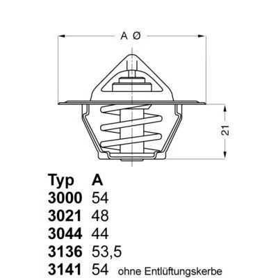 Billede af WAHLER 3136.88D50 Termostat 88 med pakning CITROËN: Saxo Hatchback, Berlingo / First I, I Van