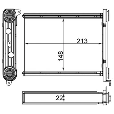 Billede af MAHLE ORIGINAL AH 259 000S Varmeveksler